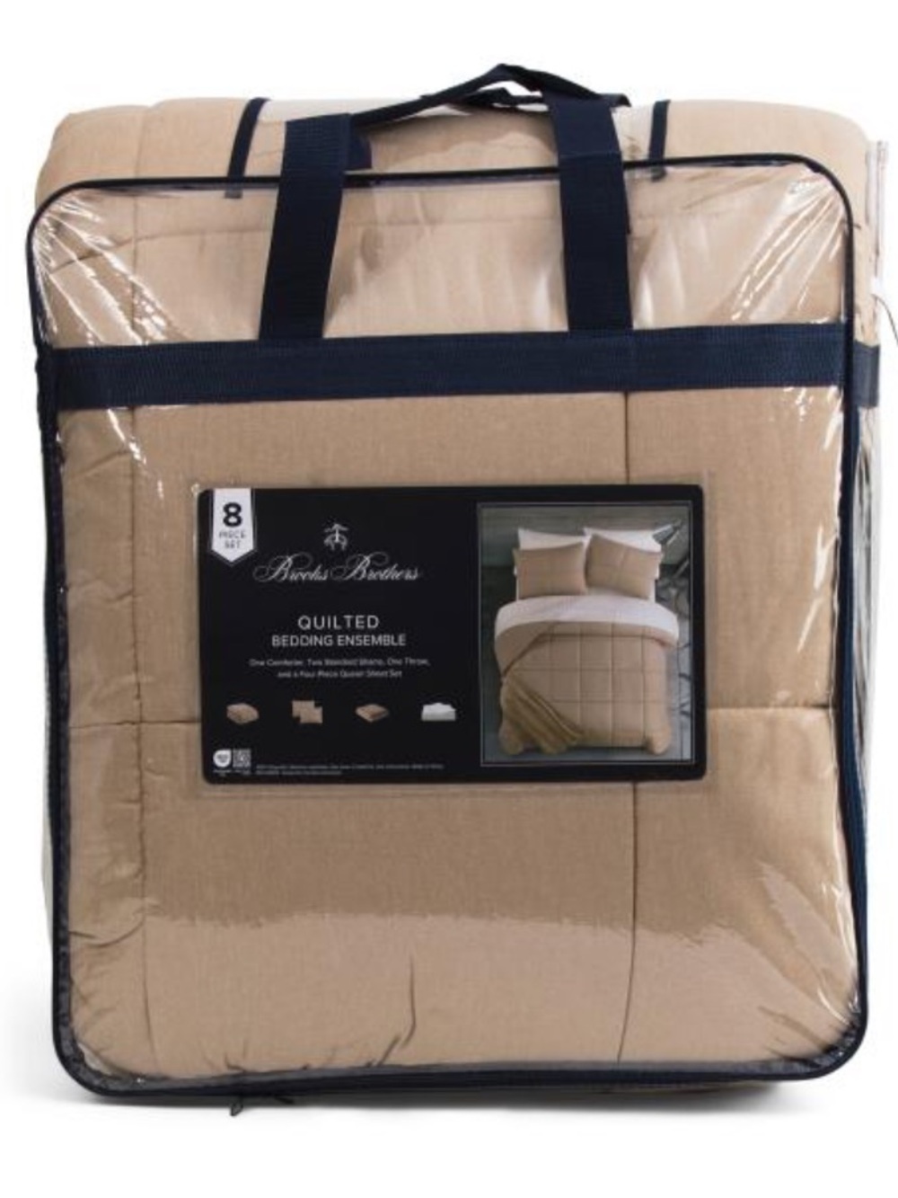 Brooks Brothers Tan 8-Piece Comforter Set